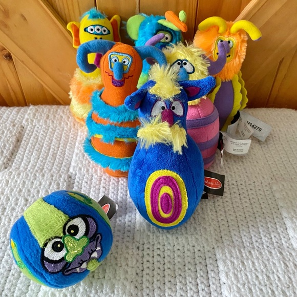 Melissa & Doug Fuzzy Monster Bowling Set - Picture 1 of 12